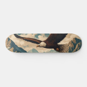 Skateboard chaîne montagneuse d'aigle à tête blanche