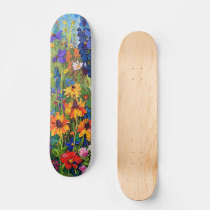 Skateboard Champ fleur sauvage Peinture acrylique