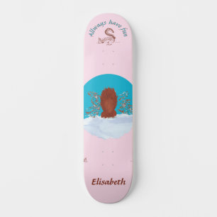Skateboard Chasse au trésor amusante écureuil creusant person