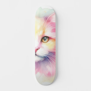 Skateboard Chat aquarelle