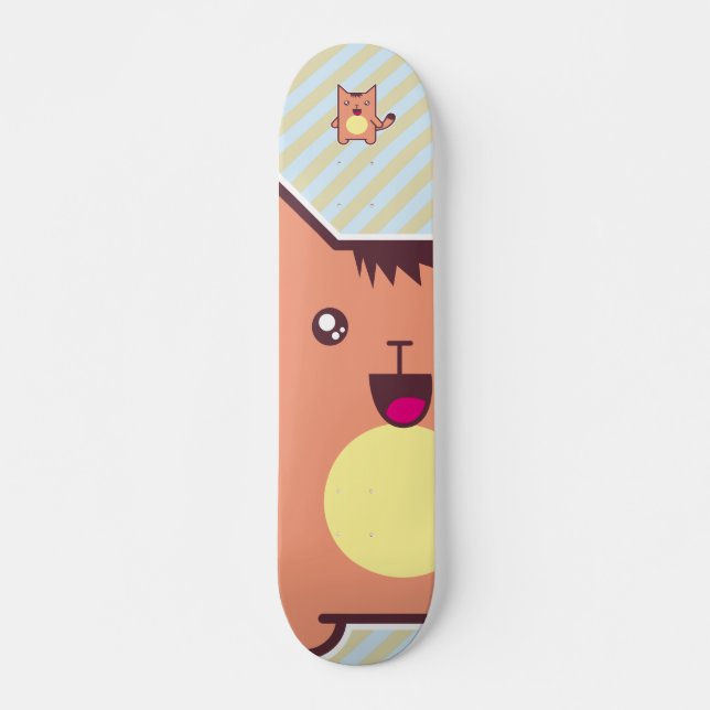 Skateboard Chat de Kawaii (Devant)