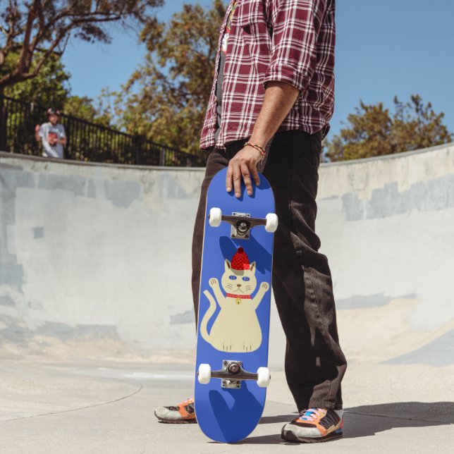 Skateboard Chat de Noël mignon (Extérieur 2)