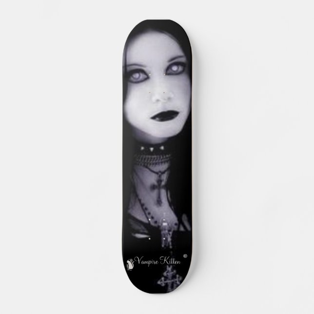 Skateboard Chaton de vampire - fille de Goth (Recto)