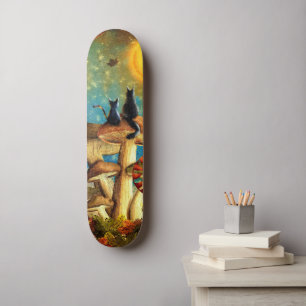 Skateboard Chats de champignons