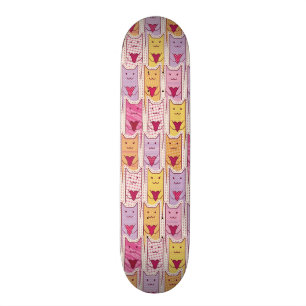 Skateboard Chats mignons avec les coeurs affectueux