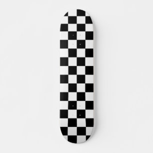 Skateboard Check Black White Checkered Pattern