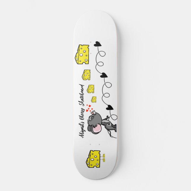 Skateboard Cheesy Skateboard Maus (Vorderseite)
