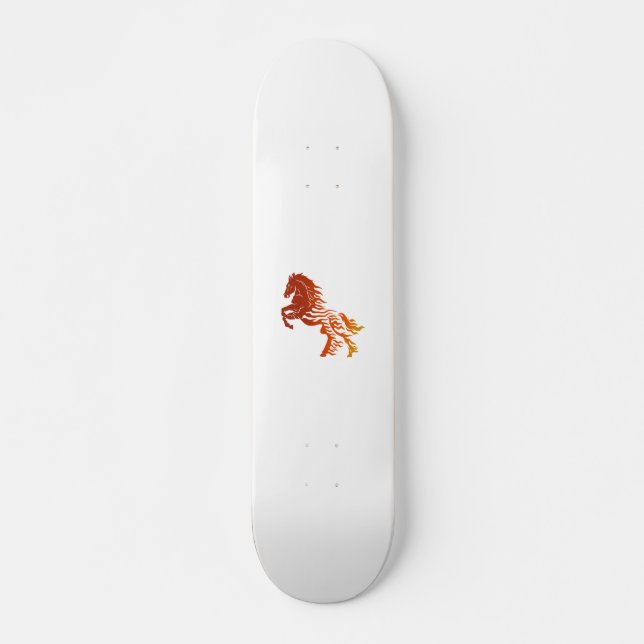 Skateboard Cheval flamboyant - Choisir la couleur arrière - p (Devant)