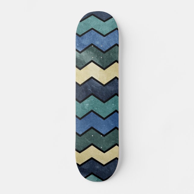 Skateboard Chevron bleu de Manly (Recto)