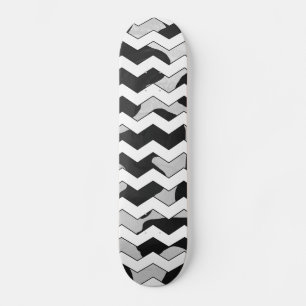 Skateboard Chevron Vache noir et blanc