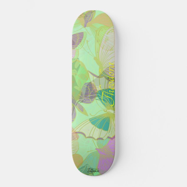 Skateboard Chic Beurre d'or Pistachio Violet (Recto)