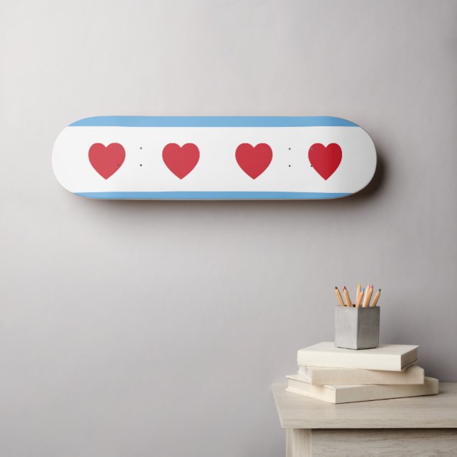 Skateboard Chicago Love | Skate (Art mural (Horz))