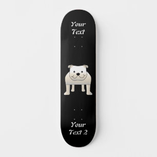 Skateboard Chien blanc