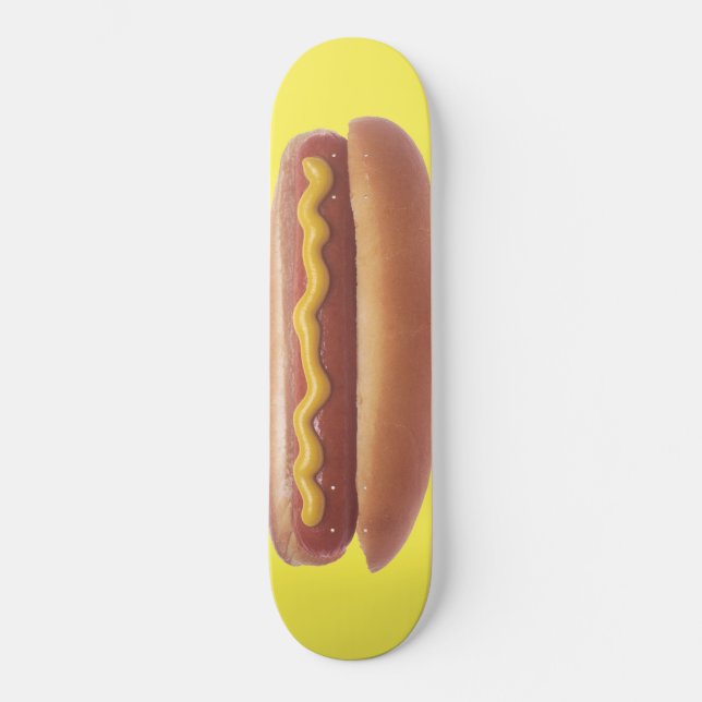 Skateboard Chien chaud avec moutarde (Recto)