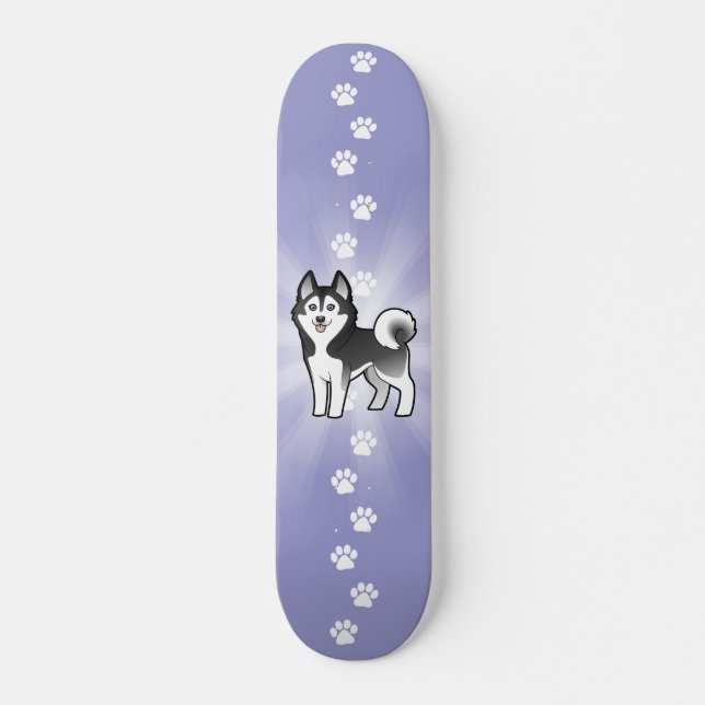 Skateboard Chien de traîneau sibérien de bande (Devant)