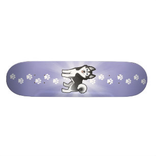 Skateboard Chien de traîneau sibérien de bande