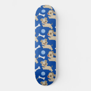 Skateboard Chiens Chiens blancs Bones Blue Ball Amoureux des 