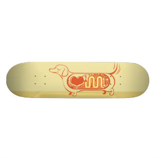 Skateboard Chiens de saucisse du coeur I
