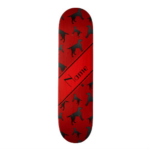 Skateboard Chiens rouges nommés personnalisés de labrador