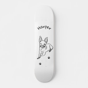 Skateboard Chihuahua élégant : Décor Art Personnalisé