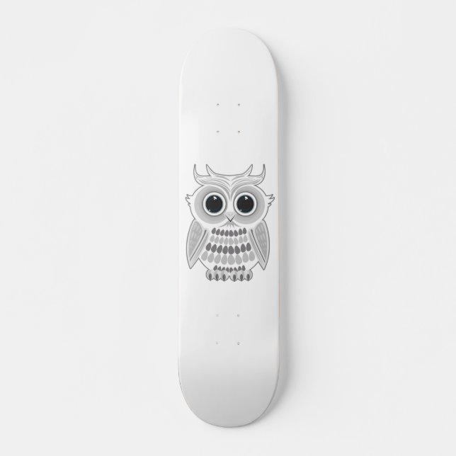 Skateboard Chouette blanche (Devant)