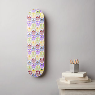 Skateboard Chouettes mignonnes, Chouette Motif, Chouettes pou