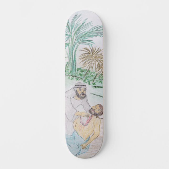 Skateboard Christian Artwork Le bon samaritain (Recto)