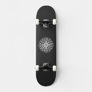 Skateboard Chrome étoile nautique sur fibre de carbone