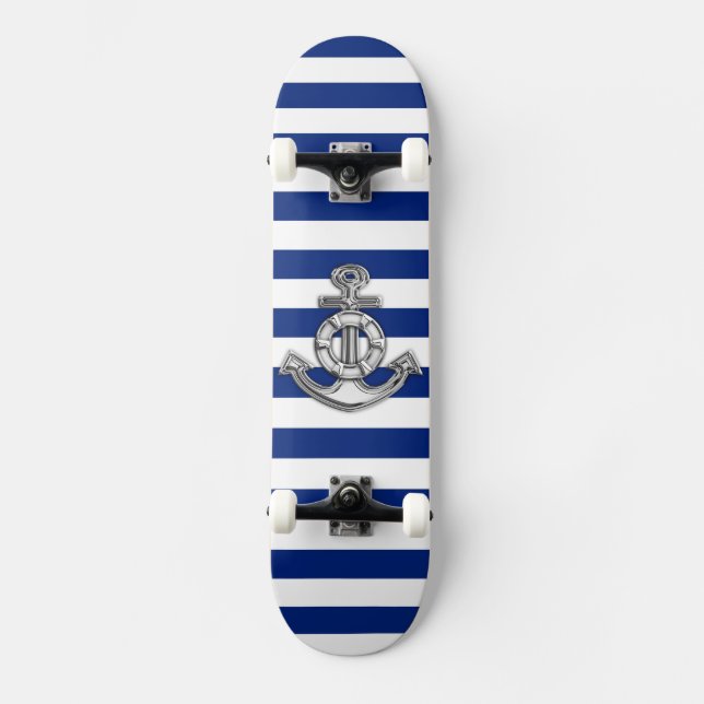 Skateboard Chrome Style Lifesaver sur les bandes Nautiques (Recto)