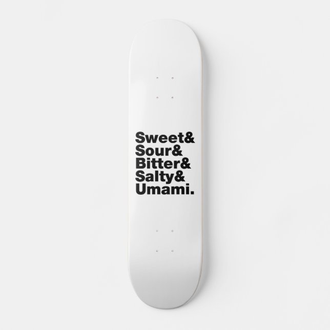 Skateboard Cinq saveurs de base (Recto)