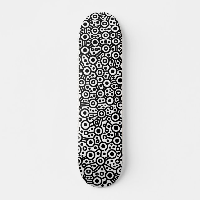 Skateboard Circuit Alien III - Noir sur Blanc (Devant)