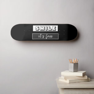 Skateboard Citation motivationnelle Sourire il`s décontracté 