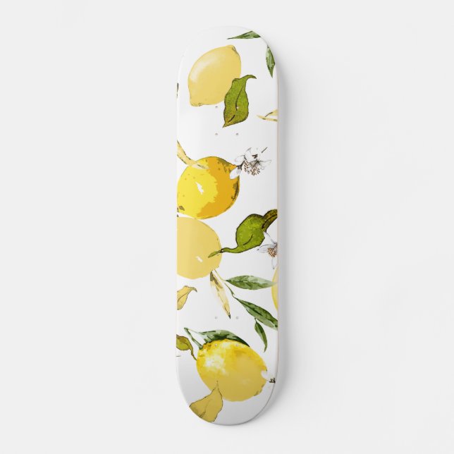 Skateboard citrons aquarelle 17 (Recto)