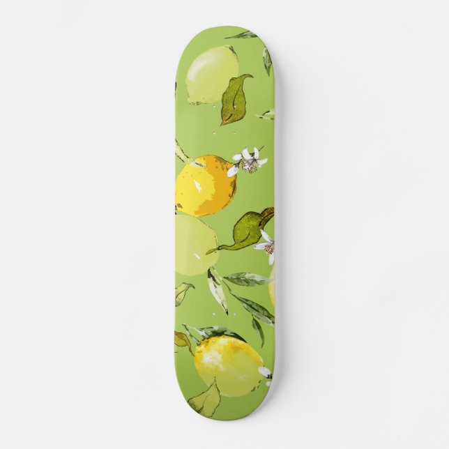 Skateboard citrons aquarelle 23 (Recto)