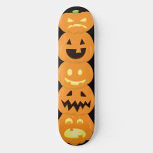 Skateboard Citrouille sculptée Jack O'Lantern Halloween 