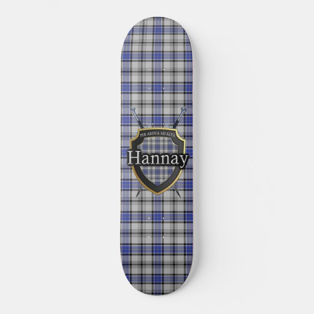 Skateboard Clan écossais Hannay Tartan Shield (Recto)