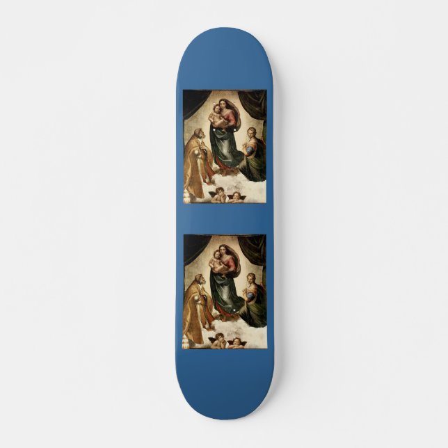 Skateboard Classique de Raphael "Vierge Sixtine" (vers 1513) (Devant)