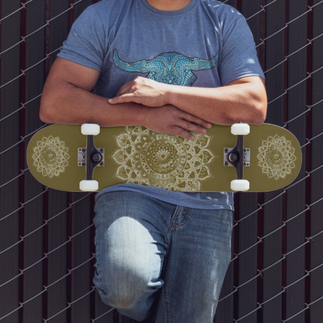 Skateboard Classique Mandala Inde Style 4 (Extérieur 3)