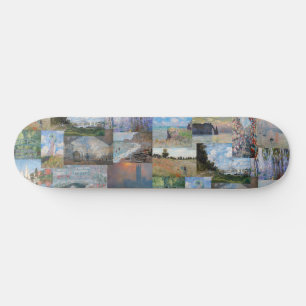 Skateboard Claude Monet - Patchwork de chefs-d'oeuvre