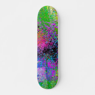 SKATEBOARD CLAVIER MODERNE ET COLORÉ EN PEINTURE ABSTRAITE