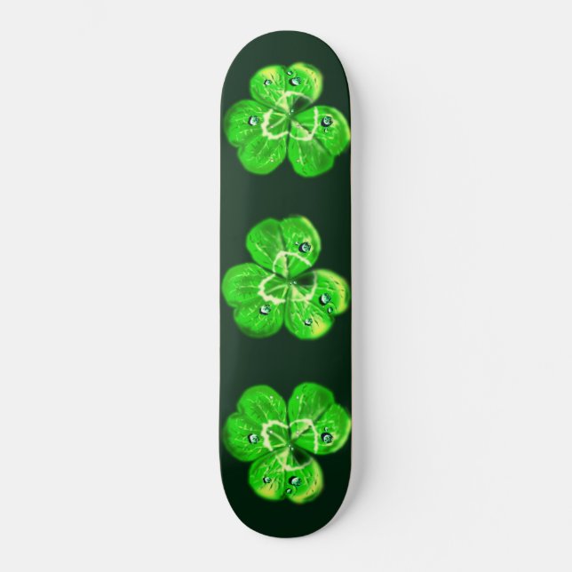 Skateboard Clovers - Benutzerdefinierte Farben (Vorderseite)