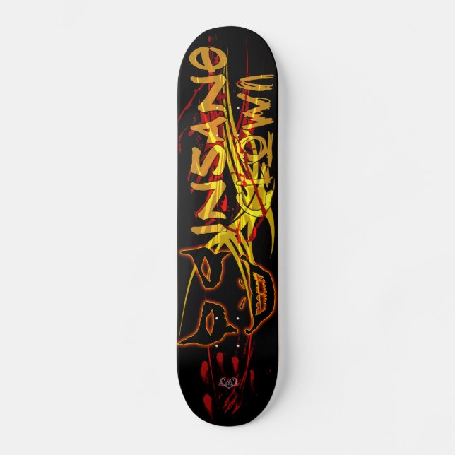 Skateboard Clown aliéné - planche à roulettes faite sur (Recto)