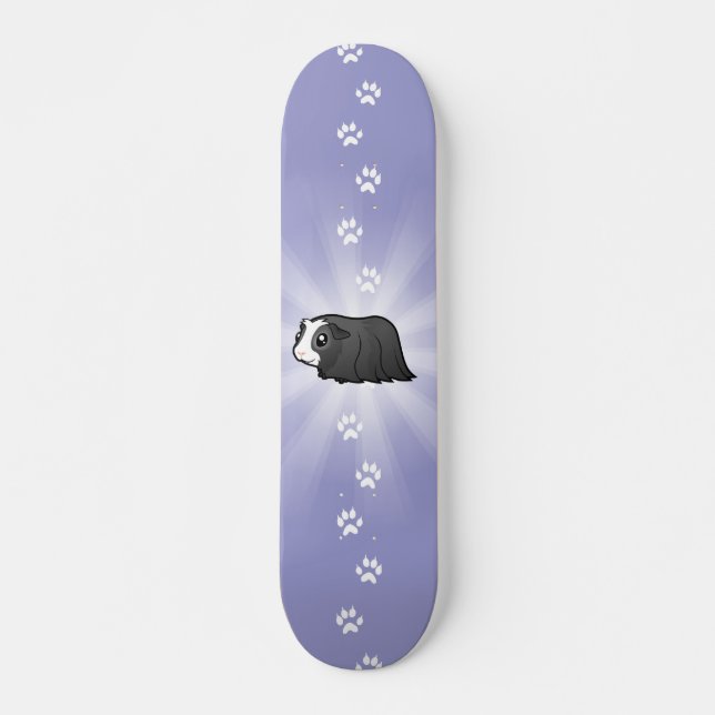 Skateboard Cobaye de bande dessinée (longs cheveux) (Devant)