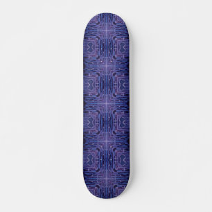 Skateboard Cobblestones bleu marine violet art géométrique