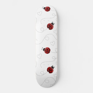 Skateboard Coccinelle Rouge Coléoptère Insecte Amant Cœurs No
