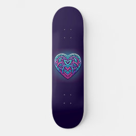 Skateboard Coeur celtique avec bleu foncé