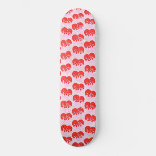 Skateboard Cœur de feu