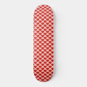 Skateboard Cœur de la Saint-Valentin traditionnel rouge