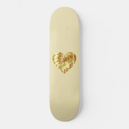 Skateboard Coeur d'or (forme d'or de l'amour)
