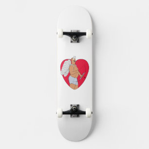 Skateboard Coeur romantique avec un Cupide inhabituel
